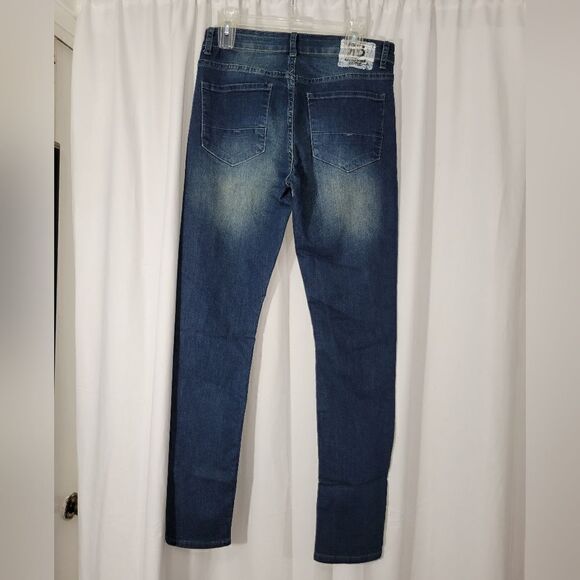 Recycled blue denim jeans - Picture 3 of 8